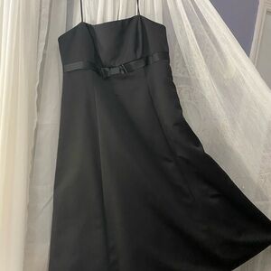 David's Bridal Black Strapless Dress
